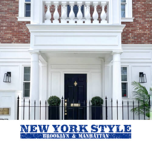 輸入住宅|ニューヨークスタイル写真とロゴ