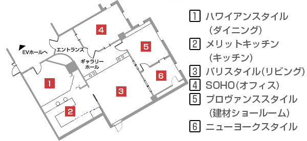 東京ショールーム フロアー図